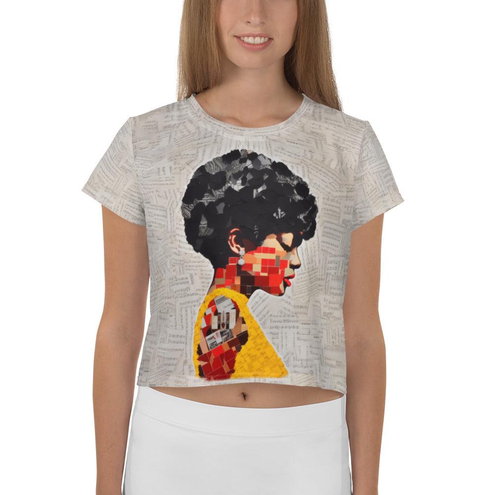 Notes Of Expression Women's All-Over Print Crop T-Shirt - Beyond T-shirts