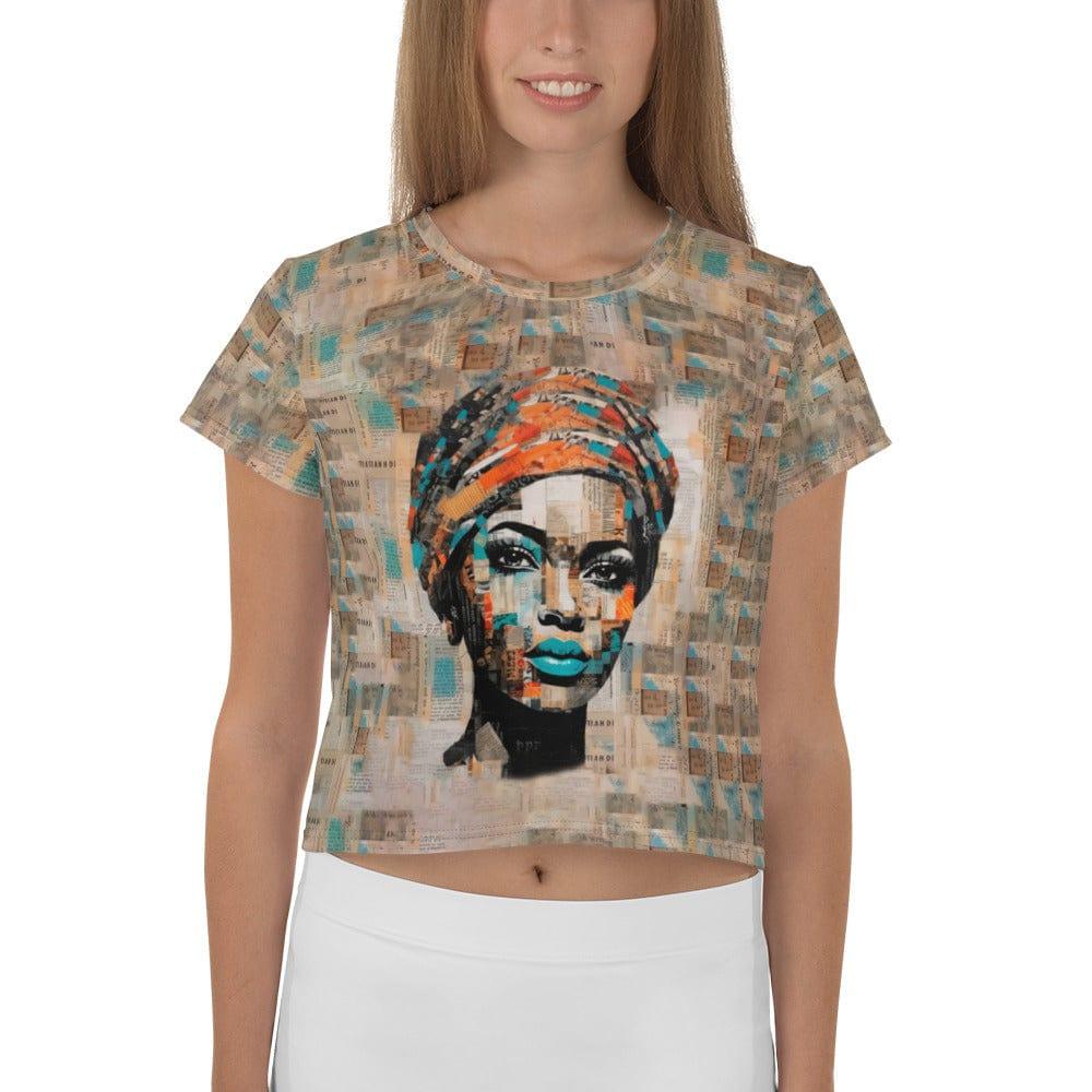 Melodic Fusion Women's All-Over Print Crop T-Shirt - Beyond T-shirts