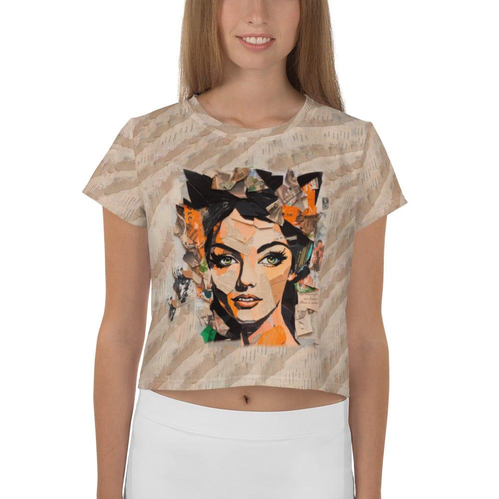 Melodic Vibe Women's All-Over Print Crop T-Shirt - Beyond T-shirts