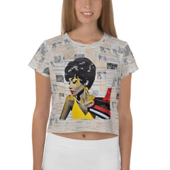 Rock 'n' Roll Revival Women's All-Over Print Crop T-Shirt - Beyond T-shirts