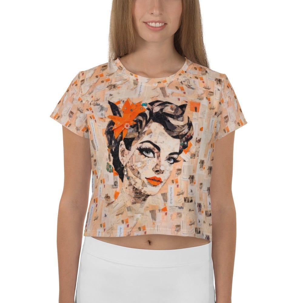 Melodies Unleashed Women's All-Over Print Crop T-Shirt - Beyond T-shirts