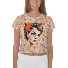 Melodies Unleashed Women's All-Over Print Crop T-Shirt - Beyond T-shirts