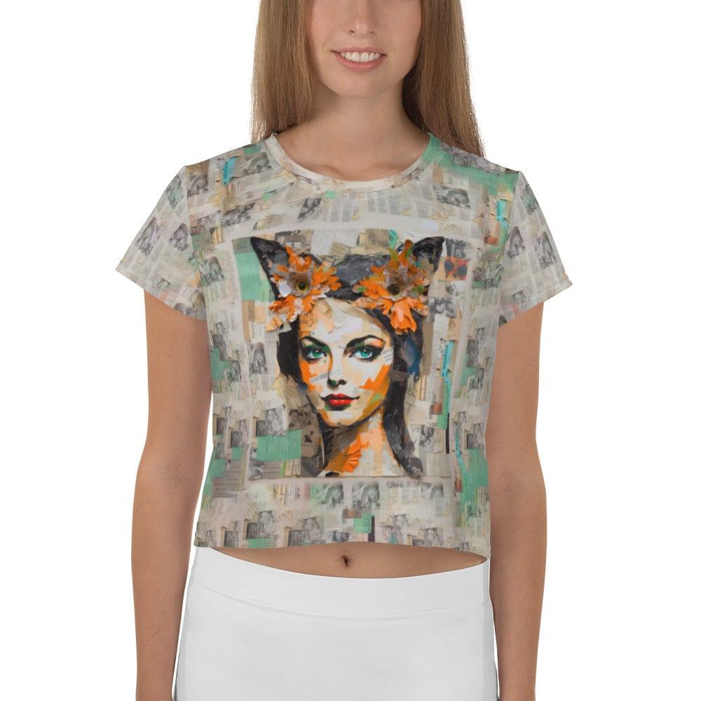 Music Muse Women's All-Over Print Crop T-Shirt - Beyond T-shirts