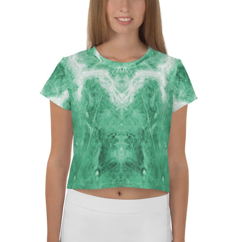 Nature's Palette Women's All-Over Print Crop T-Shirt - Beyond T-shirts