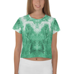 Nature's Palette Women's All-Over Print Crop T-Shirt - Beyond T-shirts