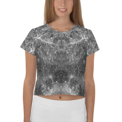 Autumn Whispers Women's All-Over Print Crop Tee - Beyond T-shirts