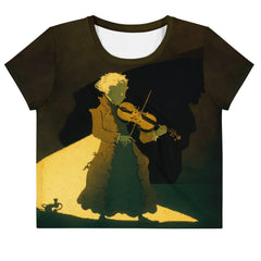 Electrifying Music Waves Crop Tee for Women - Beyond T-shirts