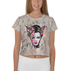 Melodies Unleashed Women's Music Themed Crop T-Shirt - Beyond T-shirts