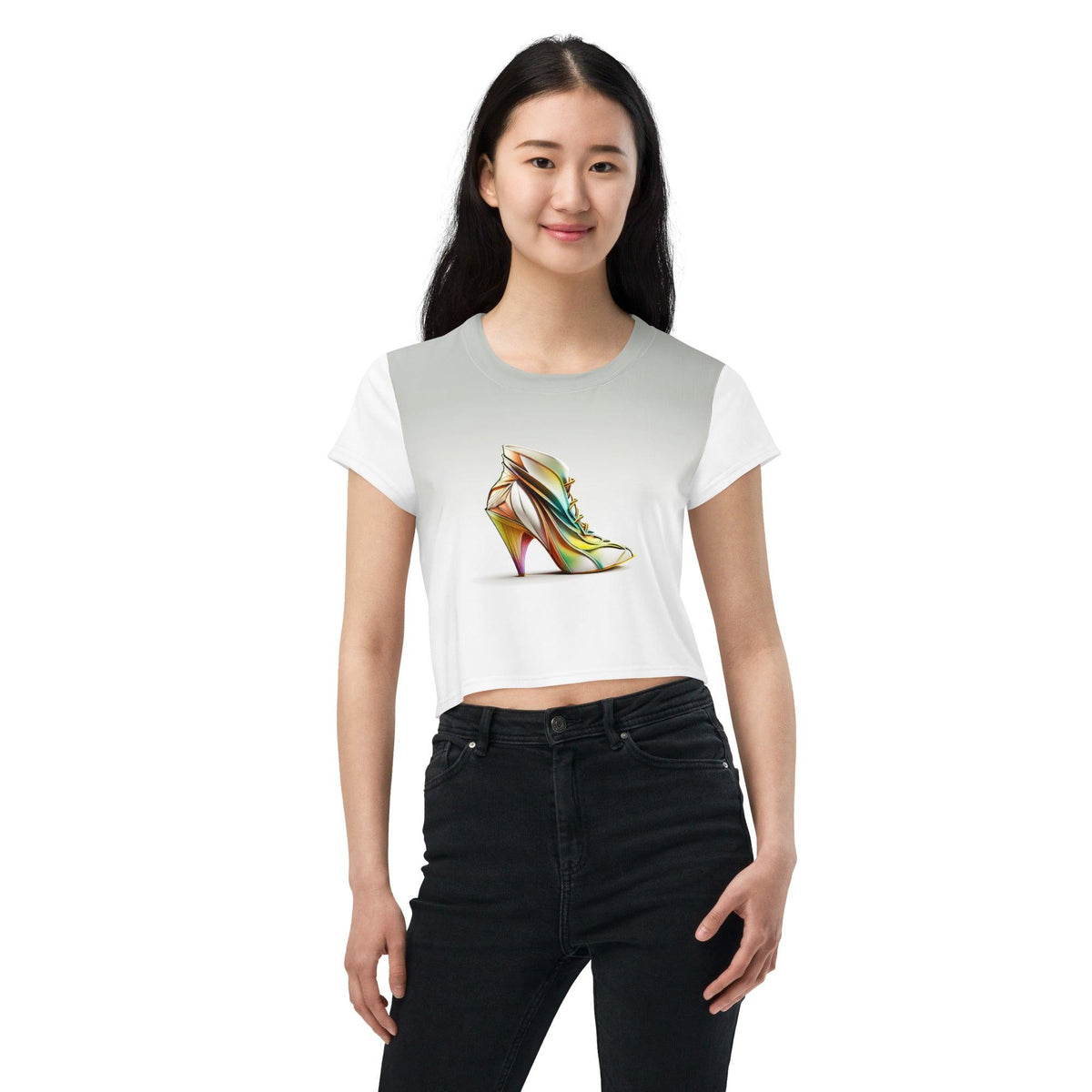 Futuristic Fusion Women's Crop Top - Beyond T-shirts