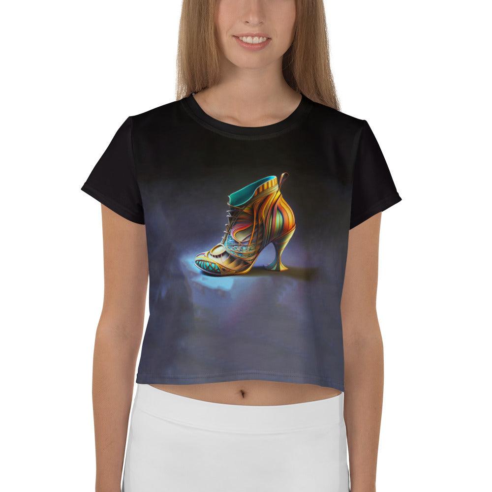 Futuristic Artistry Women's Crop Tee - Beyond T-shirts