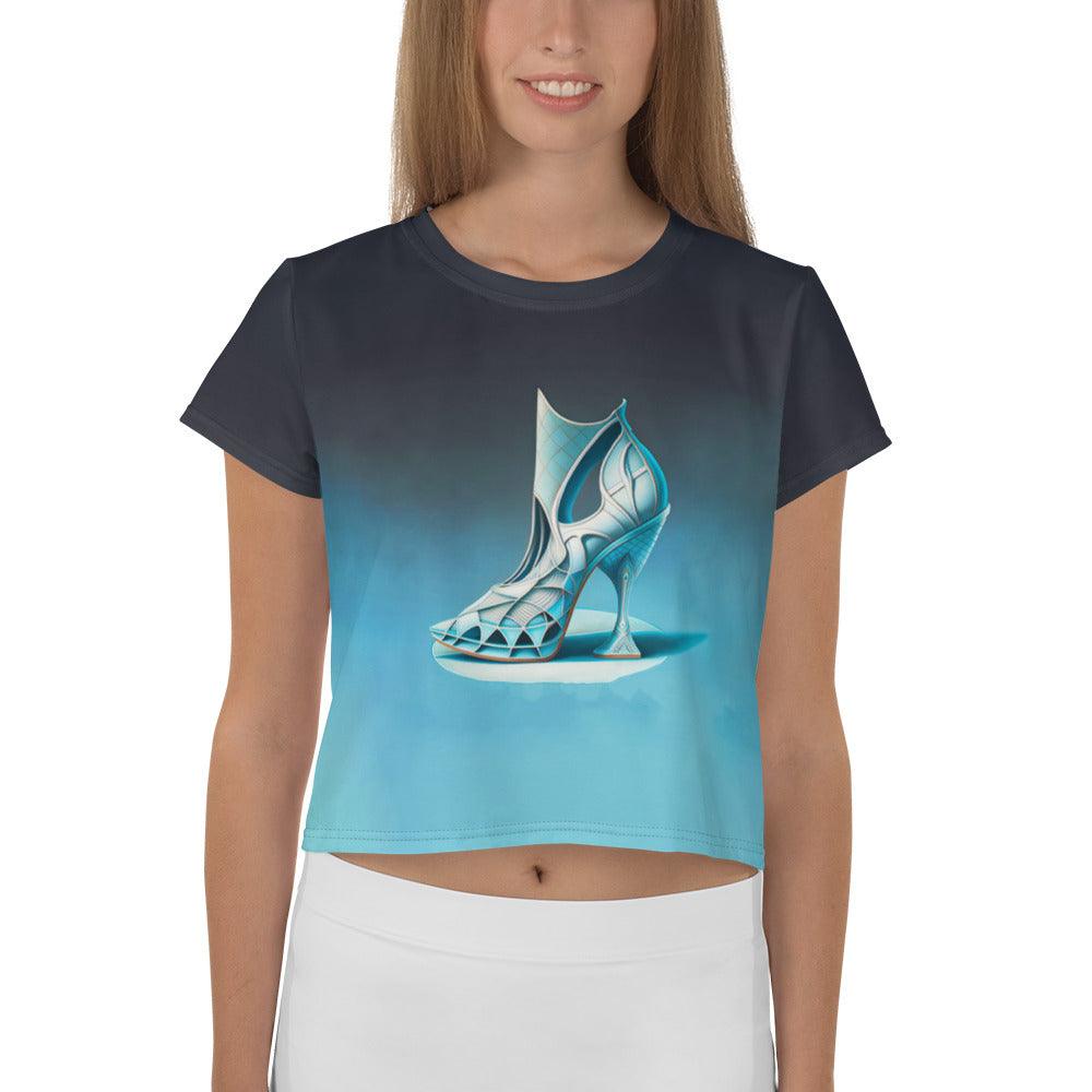 Futuristic Mosaic Women's Crop Tee - Beyond T-shirts