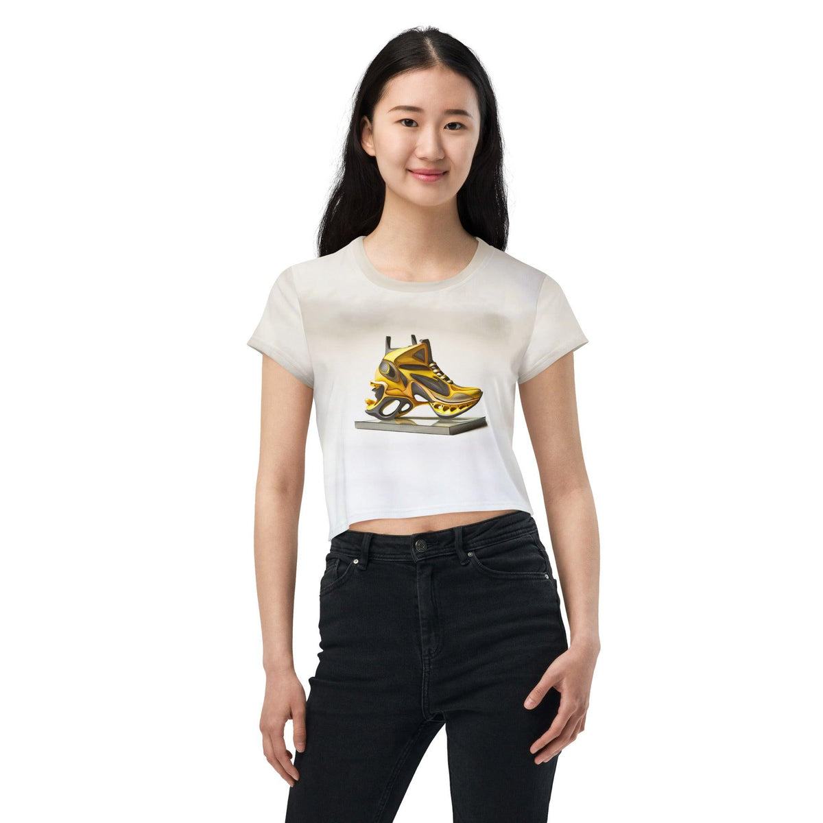 Futuristic Prism Women's Crop Tee - Beyond T-shirts