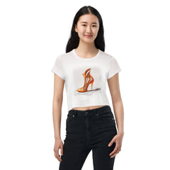 Astral Mirage Futuristic Shoes Crop Tee for Women - Beyond T-shirts