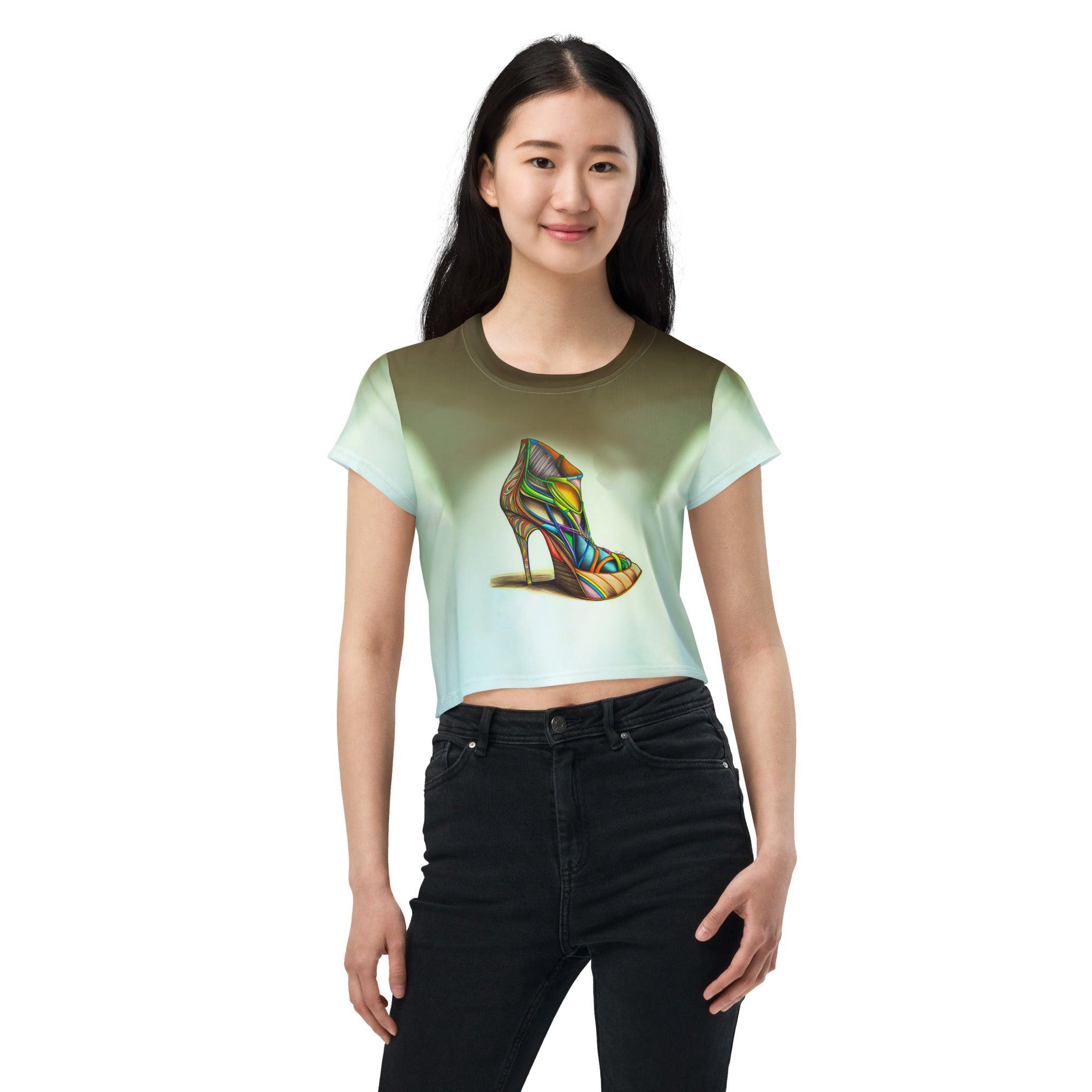 Futuristic Essence Women's Crop Top - Beyond T-shirts