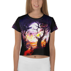 Witchy Vibes Halloween Crop Tee - Beyond T-shirts