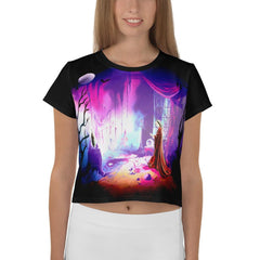 Midnight Haunt All-Over Print Crop Shirt - Beyond T-shirts