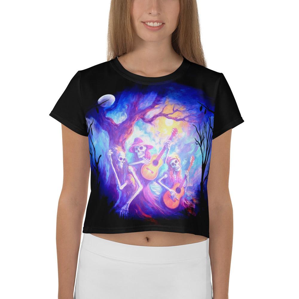 Skeleton Dance Party Crop Top - Beyond T-shirts