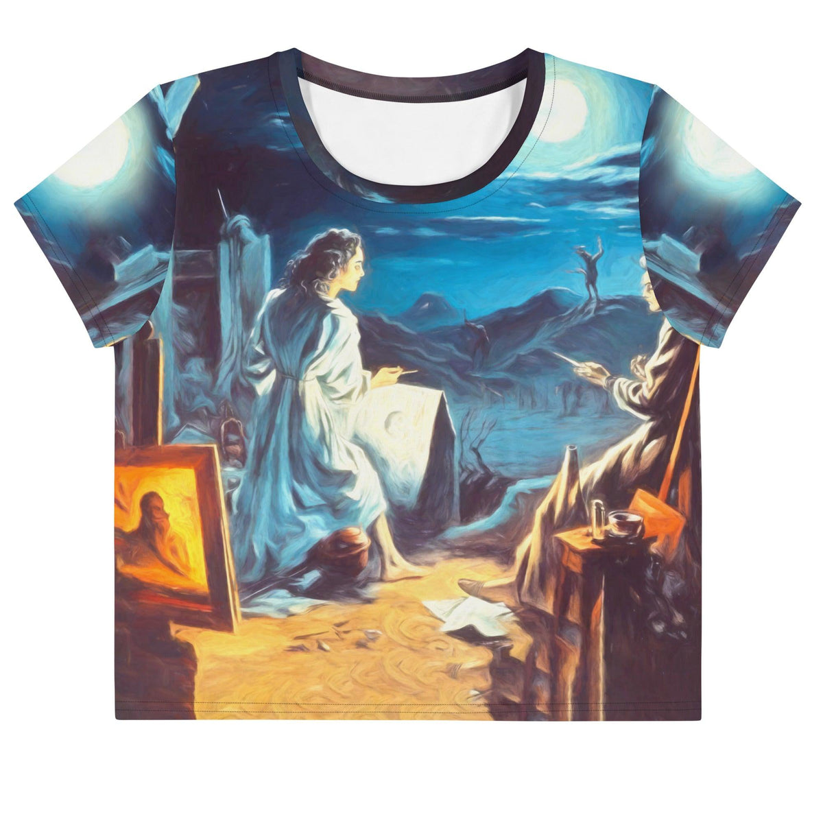 Cemetery Stroll Crop Shirt Hauntingly Beautiful - Beyond T-shirts