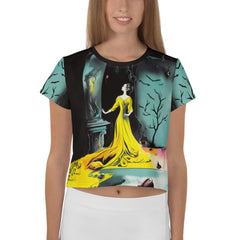 Halloween In Wonderland Crop T-Shirt - Beyond T-shirts