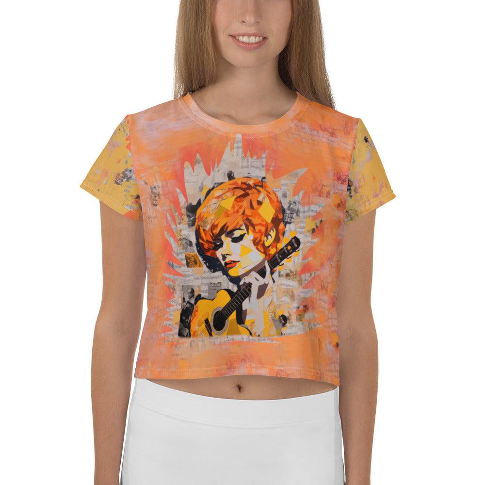 Rock 'n' Roll Icons All-Over Print Crop T-Shirts - Beyond T-shirts