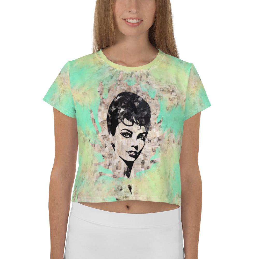 Music Festival Memories All-Over Print Crop T-Shirts - Beyond T-shirts