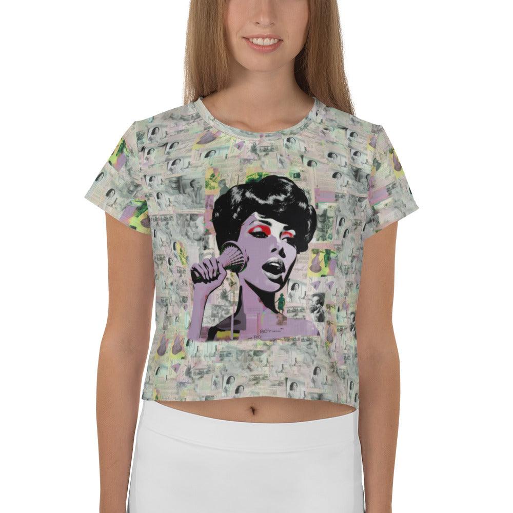 Rock 'n' Roll Legends Unite All-Over Print Crop T-Shirts - Beyond T-shirts