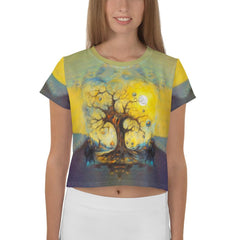 Witchy Vibes Women's All-Over Print Crop T-Shirt - Beyond T-shirts