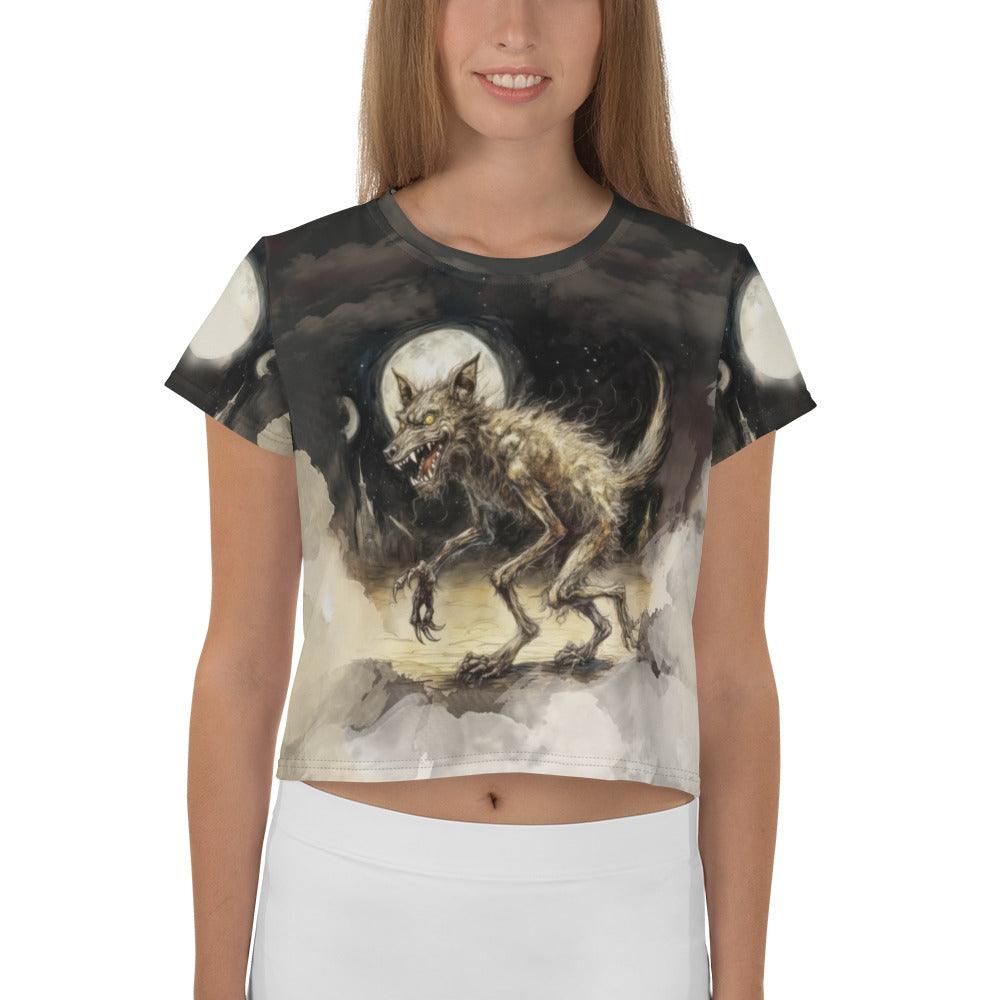 Creepy Crawly Critters Women's All-Over Print Crop T-Shirt - Beyond T-shirts