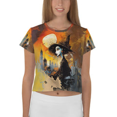 Wickedly Wonderful Women's All-Over Print Crop T-Shirt - Beyond T-shirts