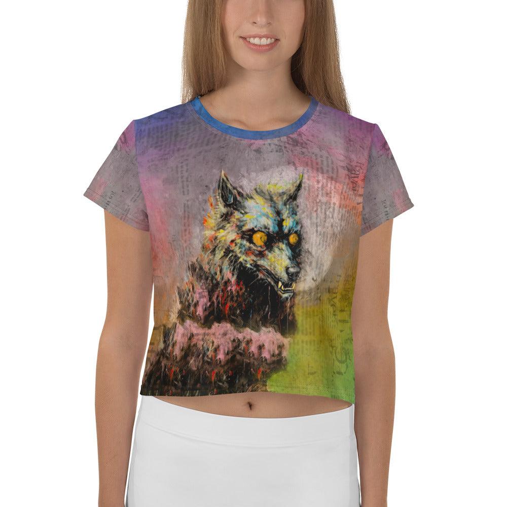 Zombie Apocalypse Women's All-Over Print Crop T-Shirt - Beyond T-shirts