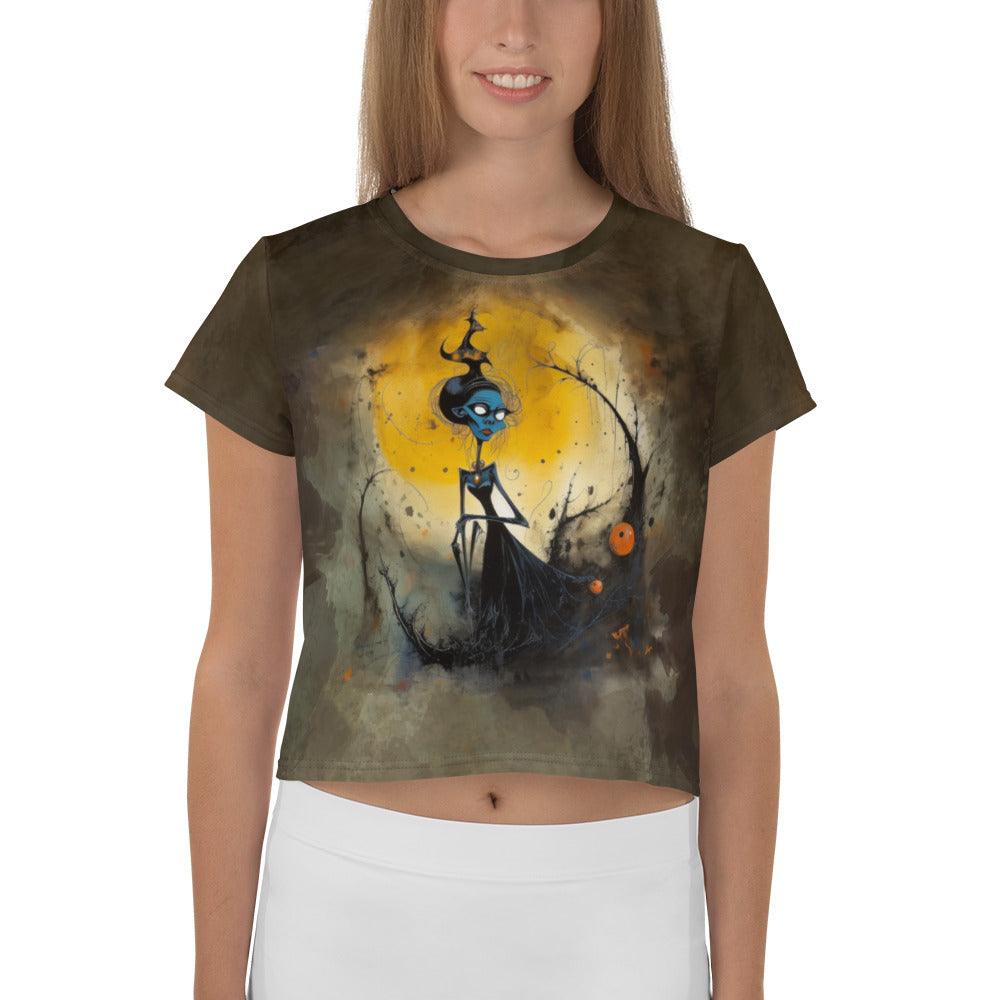 Enchanted Forest Women's All-Over Print Crop T-Shirt - Beyond T-shirts