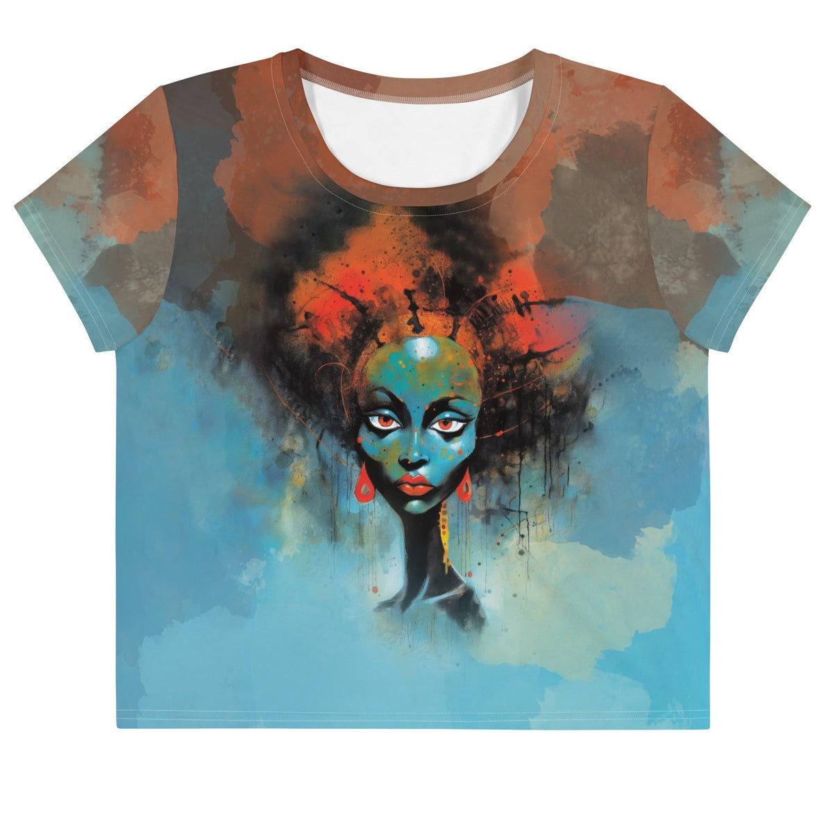 Haunted Cemetery Soiree Women's All-Over Print Crop T-Shirt - Beyond T-shirts