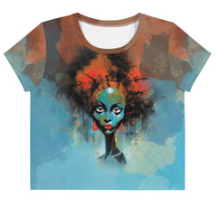 Haunted Cemetery Soiree Women's All-Over Print Crop T-Shirt - Beyond T-shirts