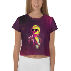 Colorful Canvas Women's All-Over Print Crop T-Shirt - Beyond T-shirts