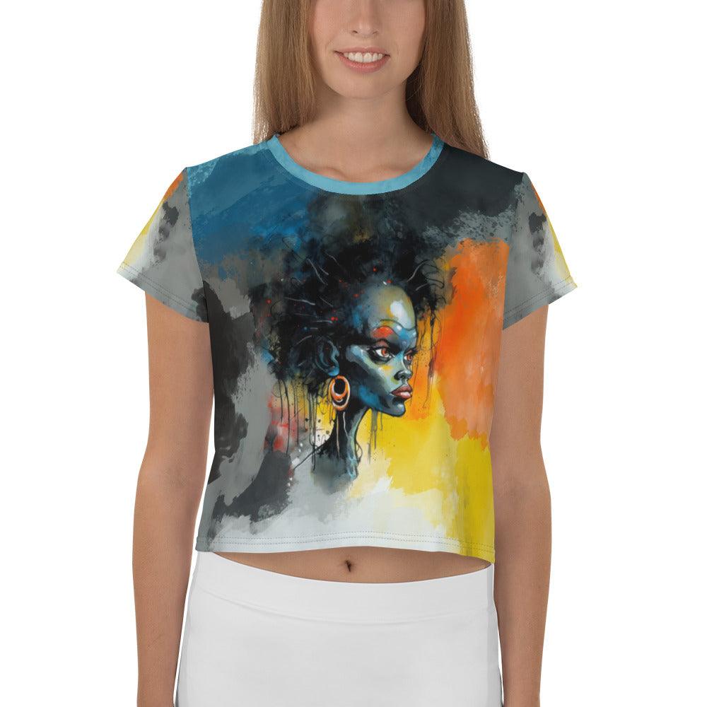 Haunted Pirate's Cove Women's All-Over Print Crop T-Shirt - Beyond T-shirts