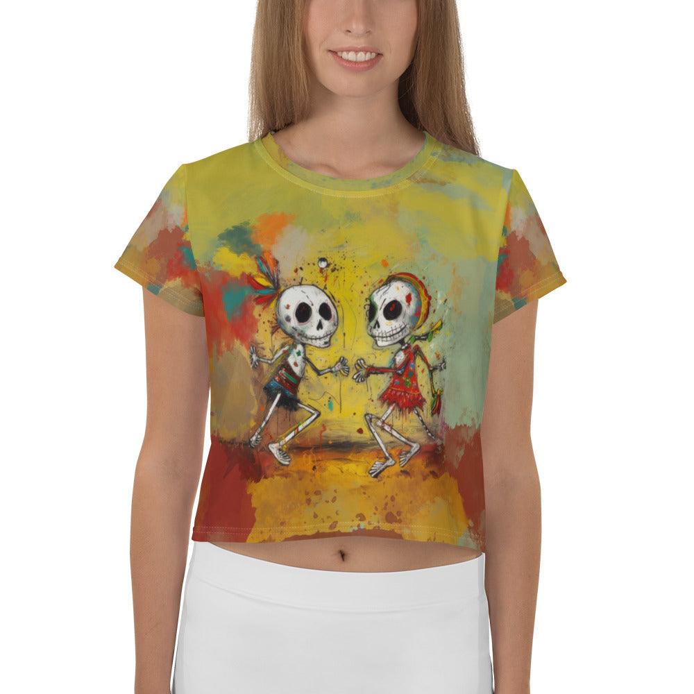 Zombie Apocalypse Women's All-Over Print Crop T-Shirt - Beyond T-shirts