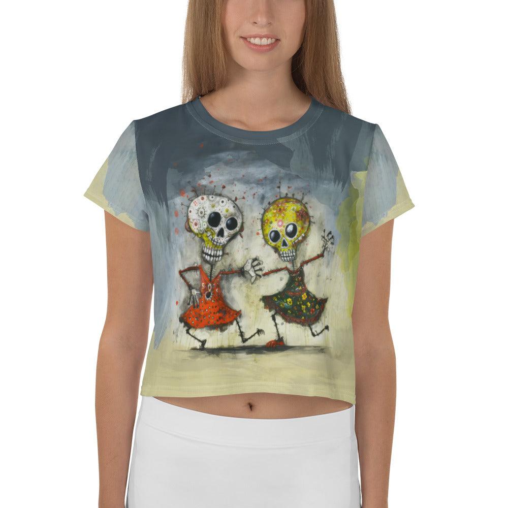 Enchanted Forest Women's All-Over Print Crop T-Shirt - Beyond T-shirts