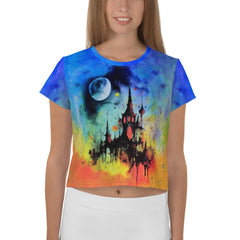 Spooky Night Halloween Crop T-Shirt - Beyond T-shirts