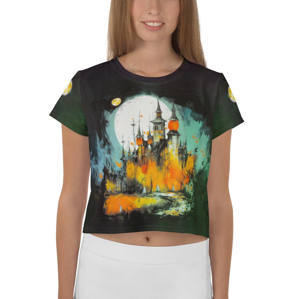 Full Moon Frights Crop T-Shirt - Beyond T-shirts