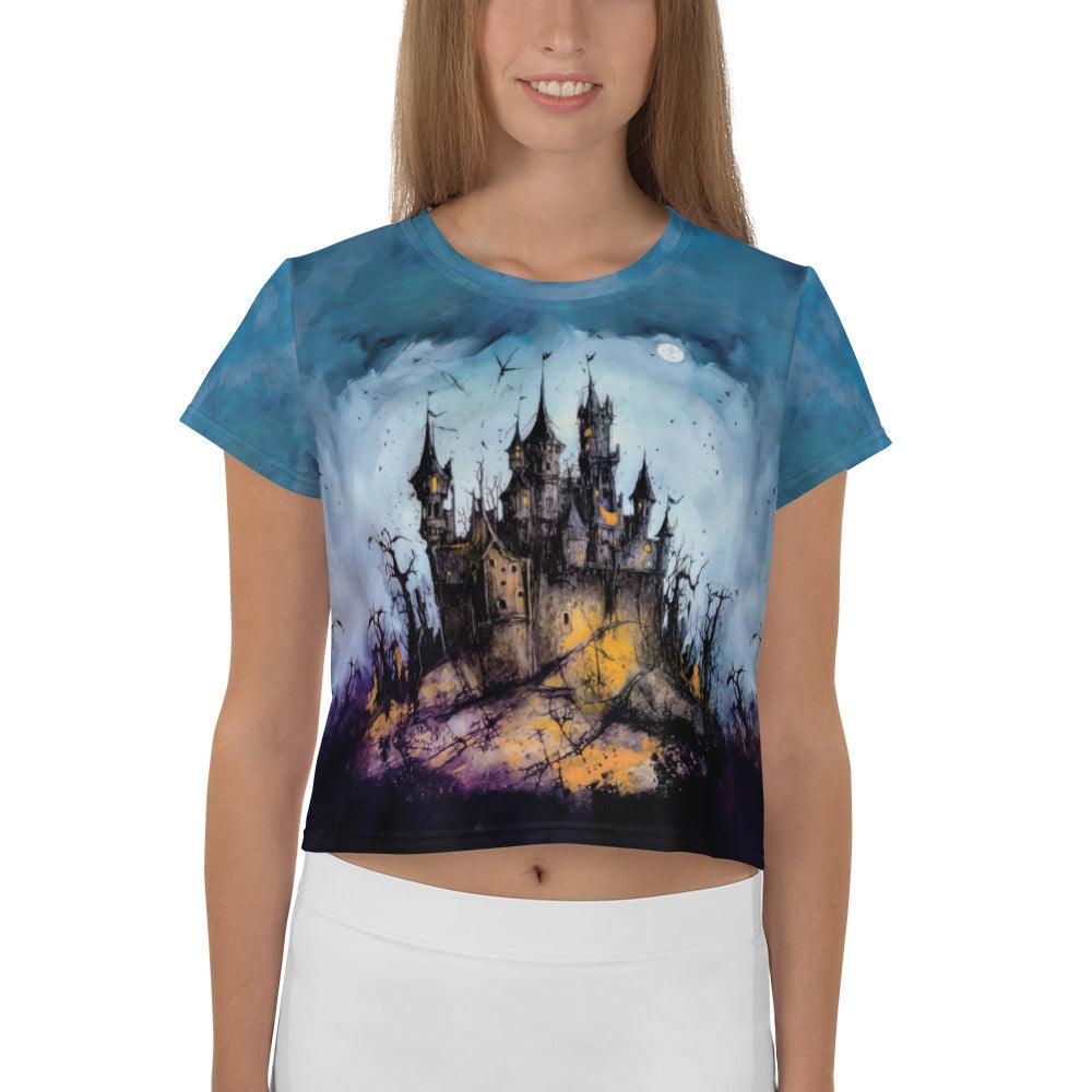 Trick Or Treat Ghostly Crop T-Shirt - Beyond T-shirts