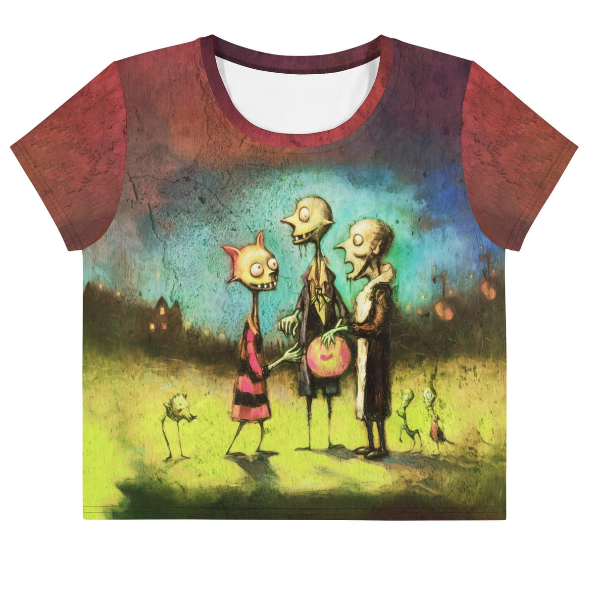 Halloween Magic All-Over Print Crop T-Shirt - Beyond T-shirts