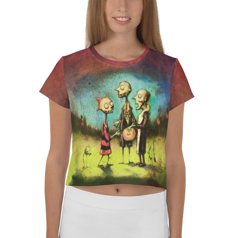 Halloween Magic All-Over Print Crop T-Shirt - Beyond T-shirts