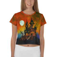 Wickedly Cool Halloween Crop T-Shirt - Beyond T-shirts