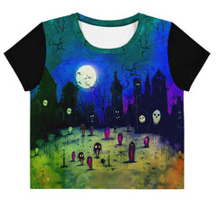 Frankenstein's Fun Halloween Crop T-Shirt - Beyond T-shirts