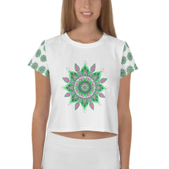 Boho Blossom Mandala Crop Top - Beyond T-shirts
