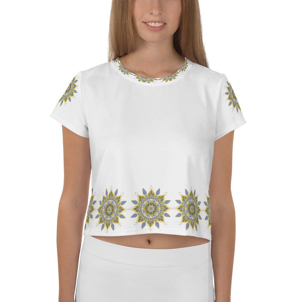 Mandala Dreamcatcher Crop T-Shirt - Beyond T-shirts