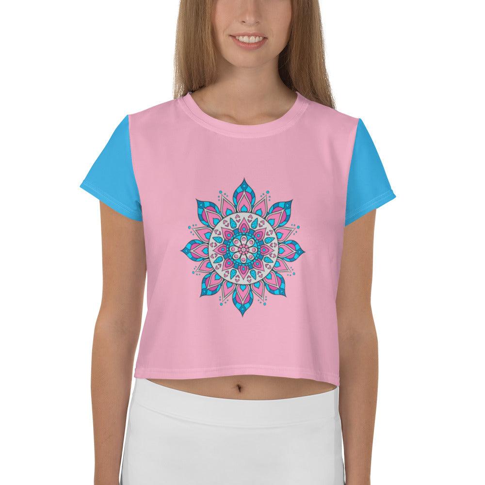 Sun And Moon Mandala Crop Tee - Beyond T-shirts