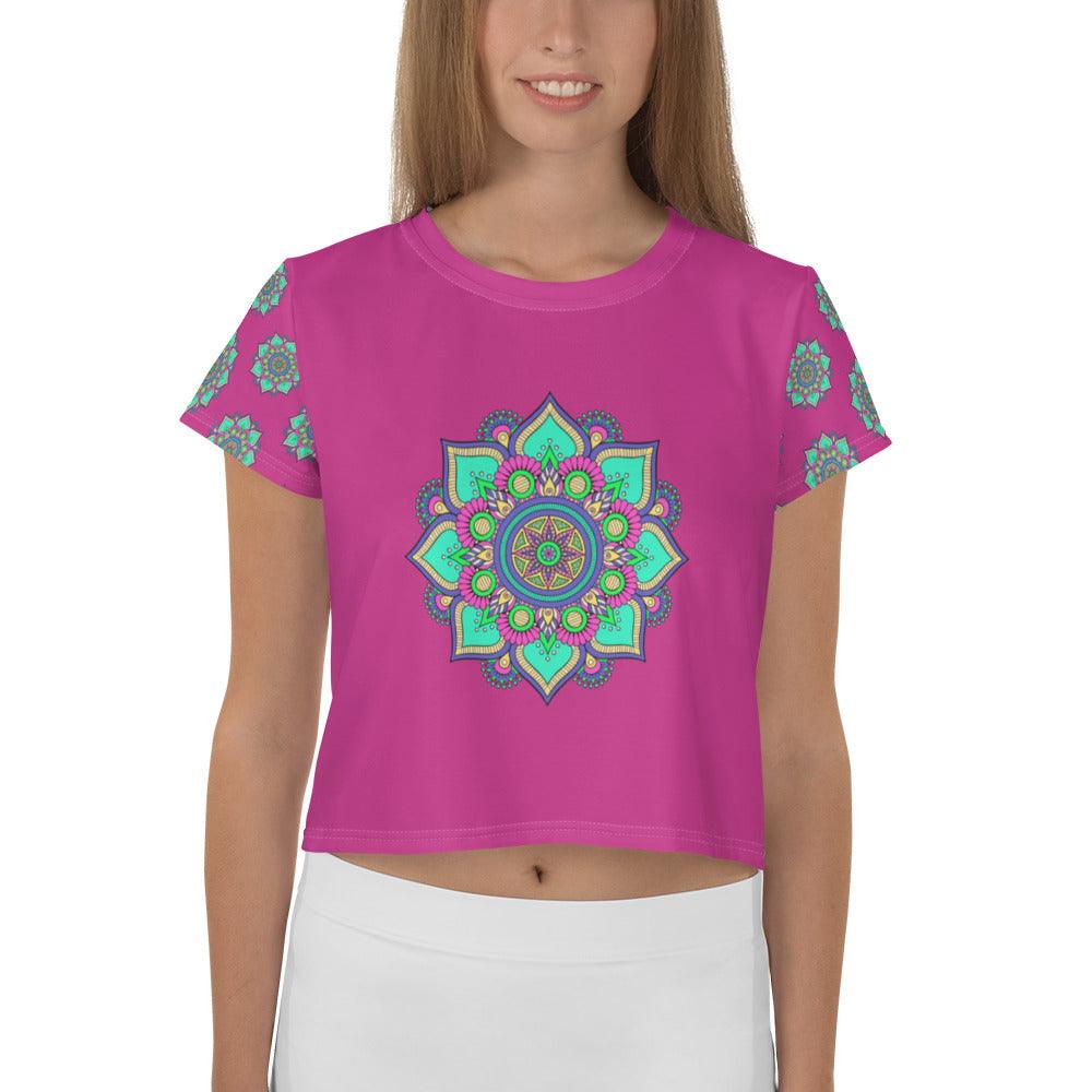 Mandala Of Life Crop Tee - Beyond T-shirts