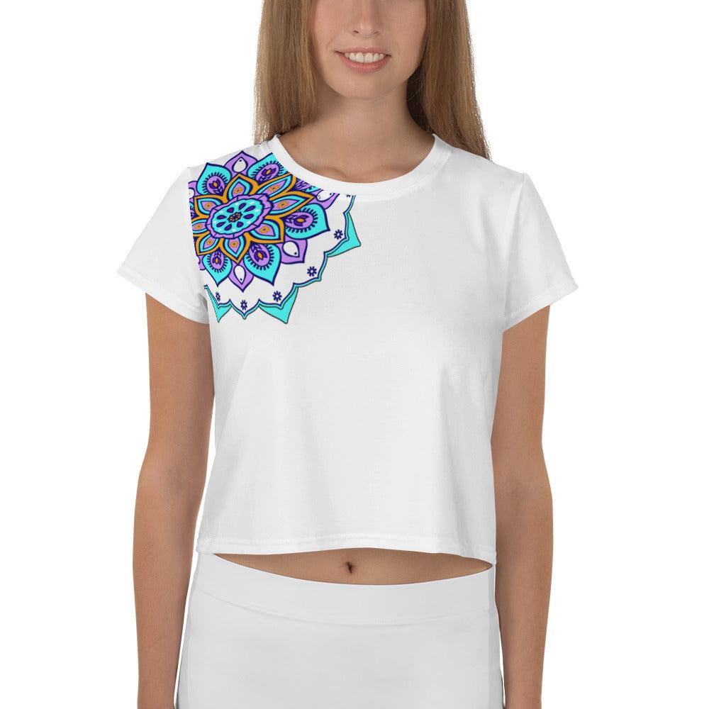 Mandala Sunrise Crop Tee - Beyond T-shirts