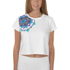 Mandala Sunrise Crop Tee - Beyond T-shirts